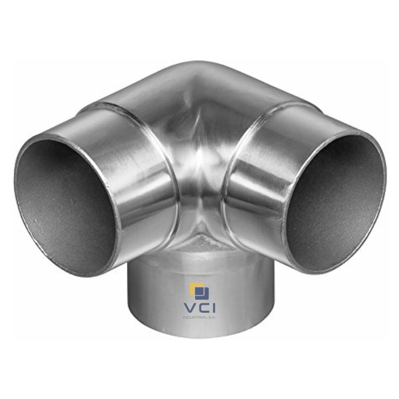Codo tipo T 3 uniones a 90 de 2"