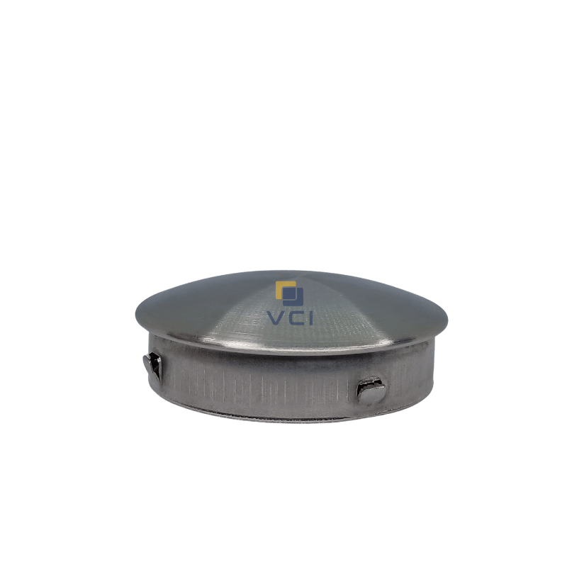 Tapón inox abombado P/tubo de 1 1/2"