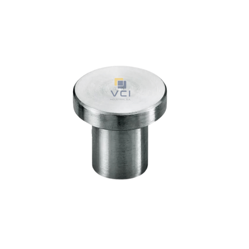 Tapón inox plano para tubo de 1/2"
