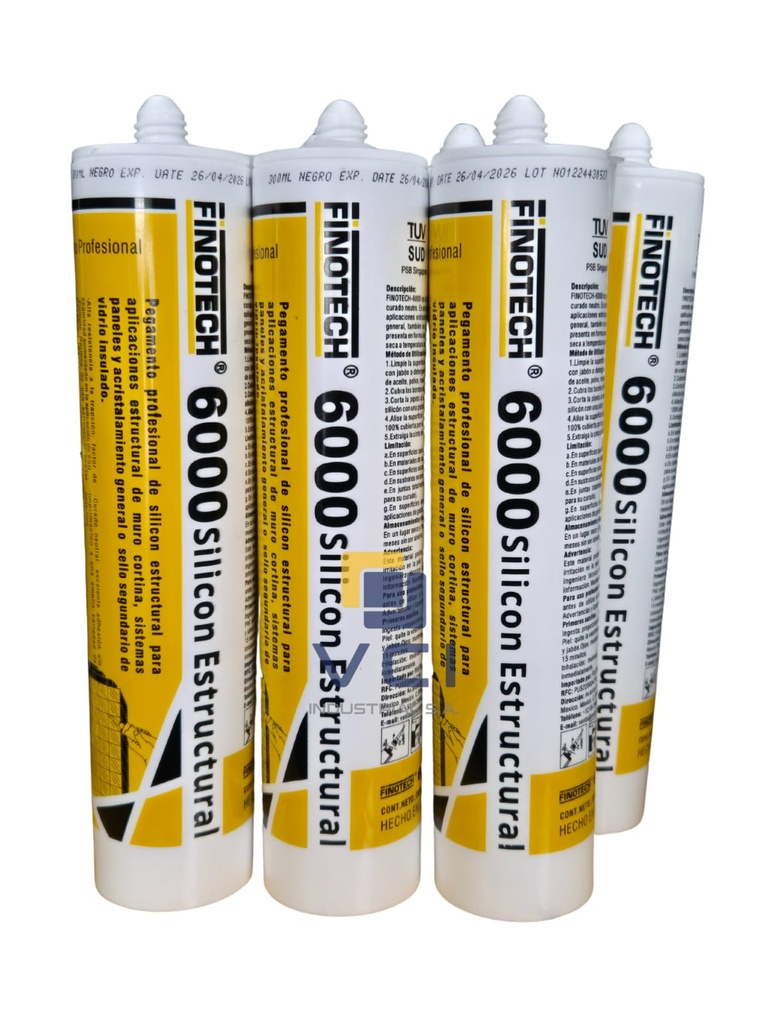 6000 Silicone Estructural 280 ml Negro